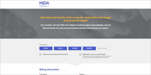 Muscular Dystrophy Association – Custom Donation Form